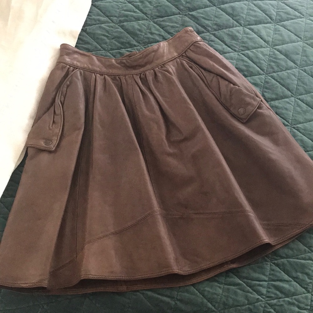 Anthropologie leather skirt